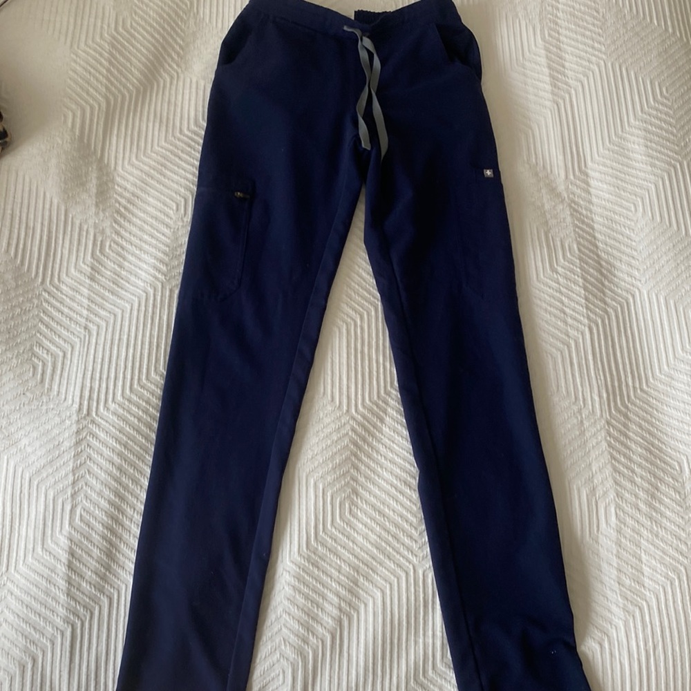 Figs Yola Skinny Scrub Pants XXS Tall Navy
